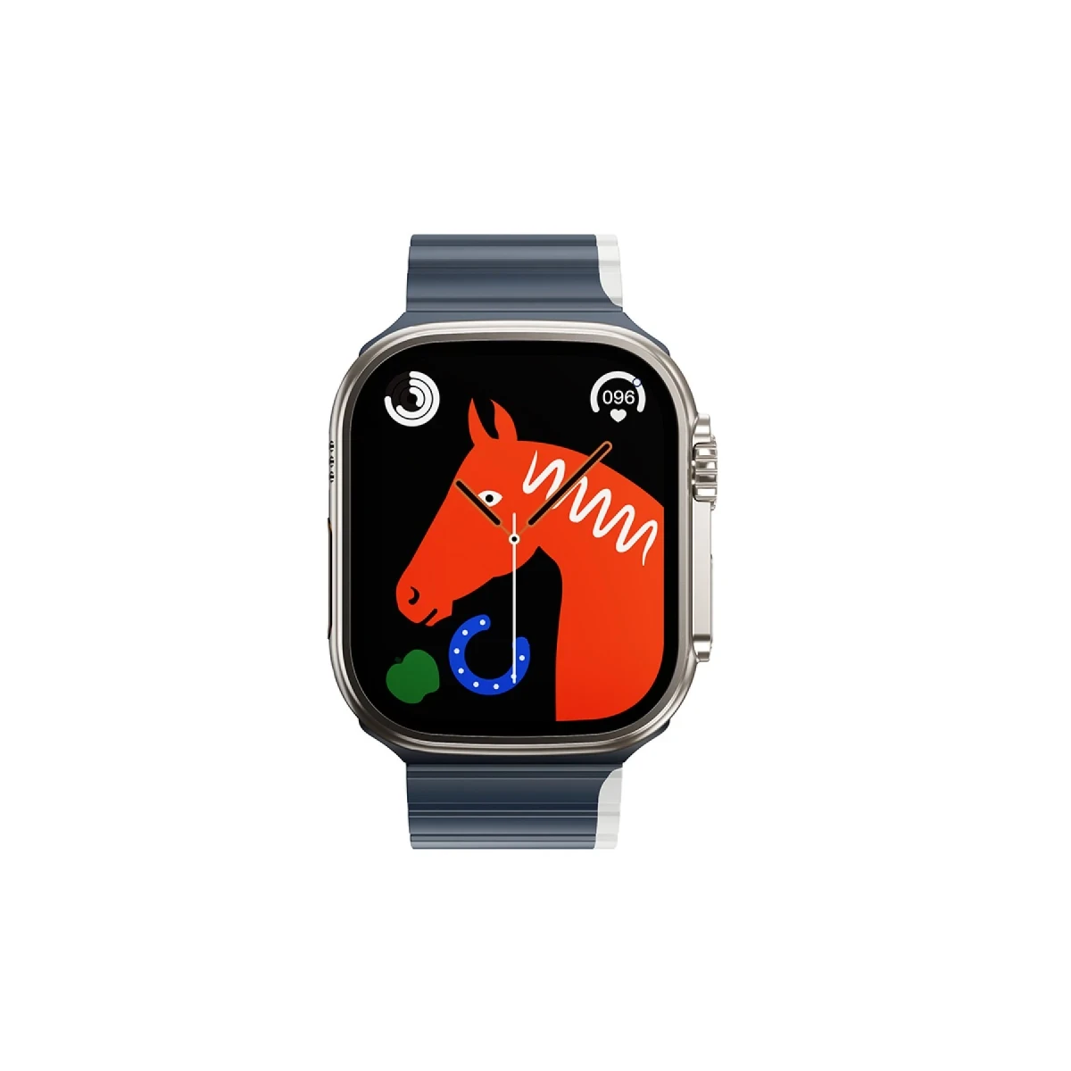 Hoco. Apple Watch 38mm AS102 Silikon Kordon - Lacivert-Gri